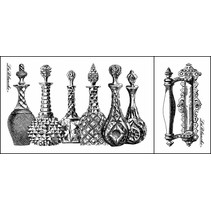 LaBlanche stamp: Glass Decanters, perfume vials (2 stamps)