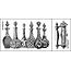LaBlanche LaBlanche stamp: Glass Decanters, perfume vials (2 stamps)