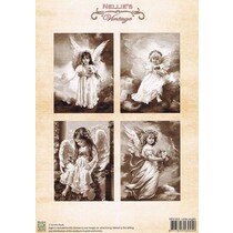 Feuille de découpage A4, petits anges