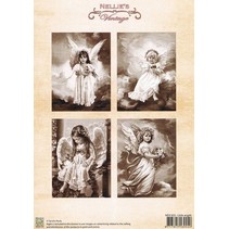 Feuille de découpage A4, petits anges