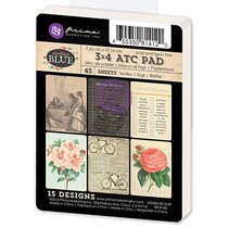 45 ATC Cards, Something Blue