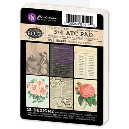 Prima Marketing und Petaloo 45 ATC cartes, Something Blue