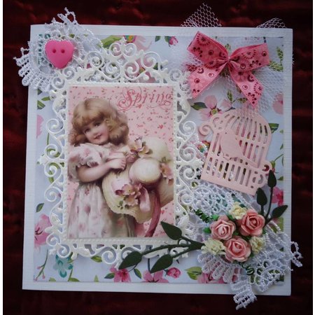 Joy!Crafts und JM Creation Bastel DICA: perfuração - e stencil estampagem, quadro superior e 3 cantos