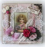 Joy!Crafts und JM Creation Bastel DICA: perfuração - e stencil estampagem, quadro superior e 3 cantos