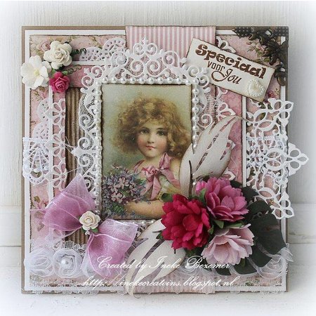 Joy!Crafts und JM Creation Bastel DICA: perfuração - e stencil estampagem, quadro superior e 3 cantos