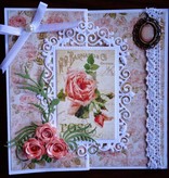 Joy!Crafts und JM Creation Bastel DICA: perfuração - e stencil estampagem, quadro superior e 3 cantos