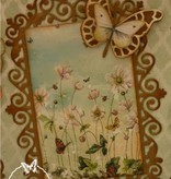 Joy!Crafts und JM Creation Bastel DICA: perfuração - e stencil estampagem, quadro superior e 3 cantos