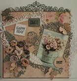 Joy!Crafts und JM Creation Bastel DICA: perfuração - e stencil estampagem, quadro superior e 3 cantos