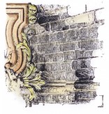 LaBlanche Lablanche Stamp: parede de tijolo fundo