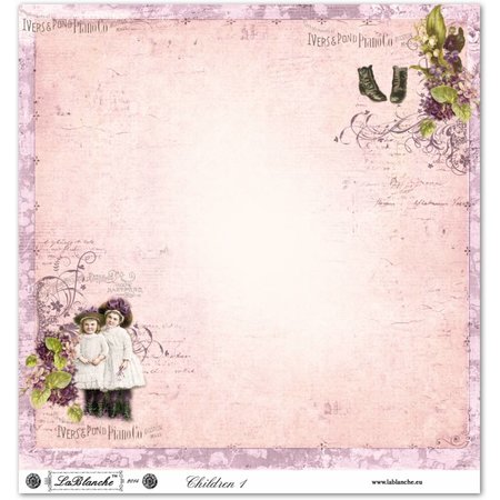 Designer Papier Scrapbooking: 30,5 x 30,5 cm Papier Designpapier "Kinder 1"