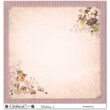 Designer Papier Scrapbooking: 30,5 x 30,5 cm Papier Designpapier "Kinder / Baby 4" Nostalgie Pur!