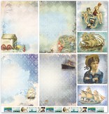 Designer Papier Scrapbooking: 30,5 x 30,5 cm Papier Design papir "Maritime"