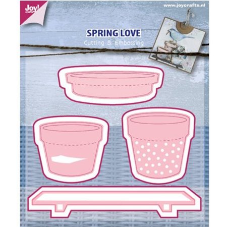 Joy!Crafts und JM Creation Joy manualidades, perforación - y la plantilla de estampado Springlove