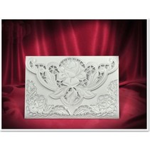 3 Exclusive Rose card white envelopes +