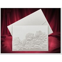 Exclusive Einsteckkarten flowers white