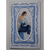 Spellbinder, stempelen en embossing stencil, Pretty sierlijst