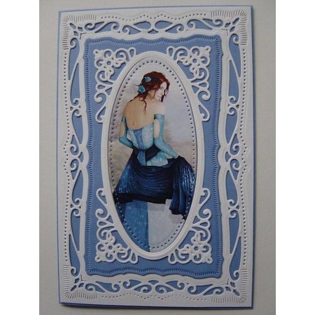 Spellbinders und Rayher Spellbinder, estampado y cliché de estampado, marco Pretty decorativo