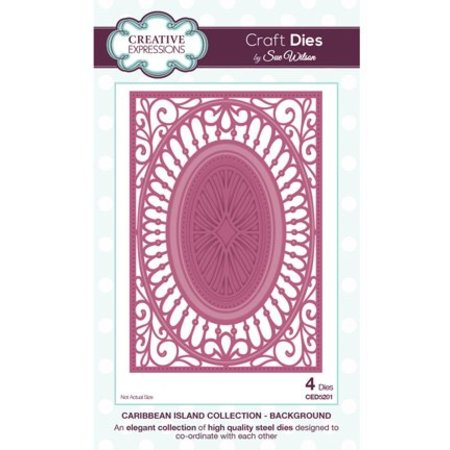 Creative Expressions Expresiones creativas, estampación y cliché de estampado, de fondo el marco decorativo