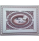 Creative Expressions Expressões criativas, estamparia e estêncil de gravação em relevo, fundo moldura decorativa