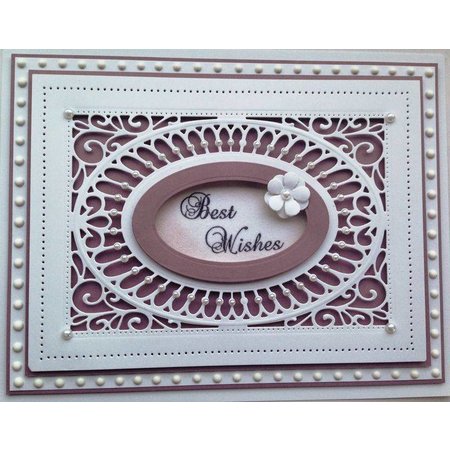 Creative Expressions Expressões criativas, estamparia e estêncil de gravação em relevo, fundo moldura decorativa