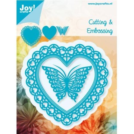 Joy!Crafts und JM Creation Alegría manualidades, estampación - y cliché de estampado, corazón Filigranes con la mariposa