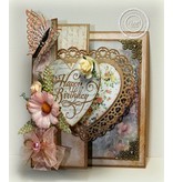 Joy!Crafts und JM Creation Alegria Artesanato, estamparia - e embossing stencil, coração Filigranes com borboleta