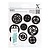 X-Cut / Docrafts Ponsen en embossing sjabloon Papermania chronologie collectie