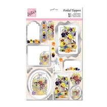 Luxury A4 Die Cut sheet, pansies