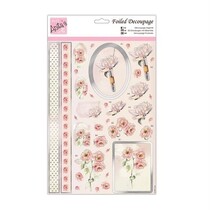 Luxe A4 3D mourir feuille coupe avec feuille d'argent, roses