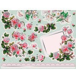 BILDER / PICTURES: Studio Light, Staf Wesenbeek, Willem Haenraets Luxury A4 3D morire foglio singolo con foglia d'argento, rosa Bouquet