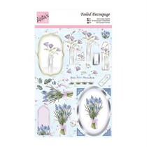 Luxo A4 3D morrer folha cortada com folha de prata, Lavender