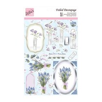 Luxury A4 3D morire foglio singolo con foglia d'argento, Lavanda