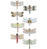 Embellishments / Verzierungen Luxus 3D Aufkleber Libelle, dimensional