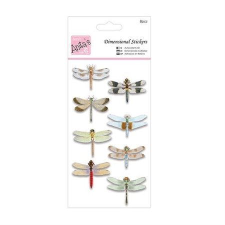 Embellishments / Verzierungen Luxury 3D sticker dragonfly, dimensional