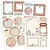 Prima Marketing und Petaloo Prima Marketing, autocollants Chipboard avec des paillettes Efekt