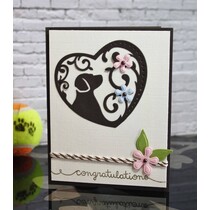 Spellbinders, troquelado y estampado en relieve plantilla Filigranes motivo, y pata de perro