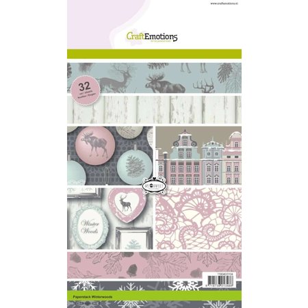 Crealies und CraftEmotions Designer Block, A5, Winterwoods