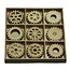 Objekten zum Dekorieren / objects for decorating Gears 30 pièces dans une boîte en bois !! 10,5 x 10,5 cm