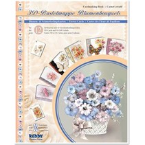 3D-craft lommebok blomsterbuketter, blomster for design av 12 kort