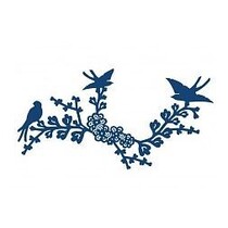 Matrizes e estampagem modelo, esfarrapado Lace Oriental Bluebird