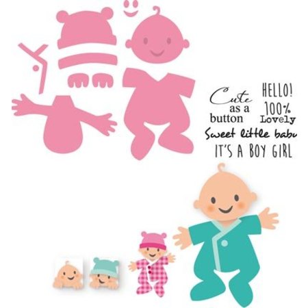Marianne Design Marianne Design, stansing og preging sjablong, Samler - Elines baby