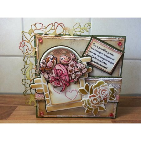 Precious Marieke Stansing og preging sjablong, Marieke Precious, Romanse, klatring rose