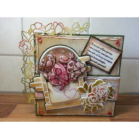 Precious Marieke Stempling og Embossing stencil, Marieke Precious, Romance, klatring rose