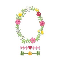 Coupe et de gaufrage Sizzix pochoirs, Printemps Wreath