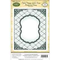 Justrite, rubber stamp, vintage frame