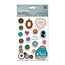 Docrafts / Papermania / Urban Rubber stamp with Different buttons
