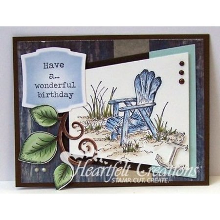 Heartfelt Creations aus USA HEARTFELT stamp, romantic branch with leaves + Text
