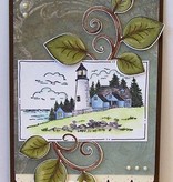 Heartfelt Creations aus USA HEARTFELT selo, ramo romântico com folhas + Texto