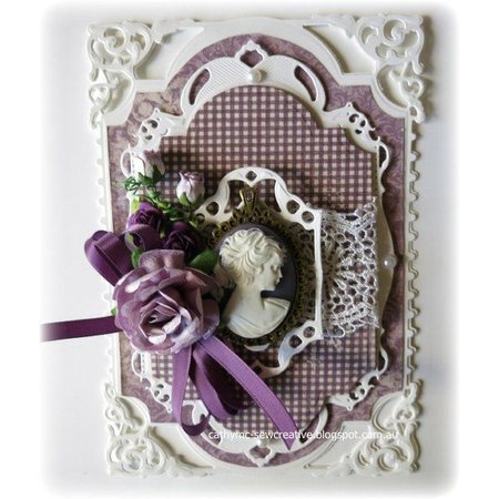 Spellbinders und Rayher Punch - en embossing stencil, Nestabilities decoratieve Labels Twenty-Eight