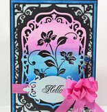 Spellbinders und Rayher Soco - e embossing estêncil, Nestabilities decorativa Etiquetas Vinte e Oito